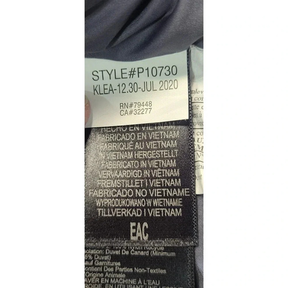 Marmot Stockholm II Down Puffer Jacket Mens Large Onyx Gray Quilted Pockets FLAW - Picture 10 of 10